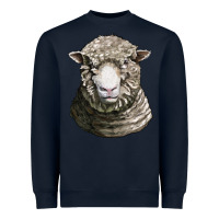 Navy dorset sheep head Heavyweight Sweatshirt - LillyAllenDesigns