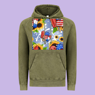 Patriotic Popsicle Vintage Hoodie Designed By Bundleandbundleshop