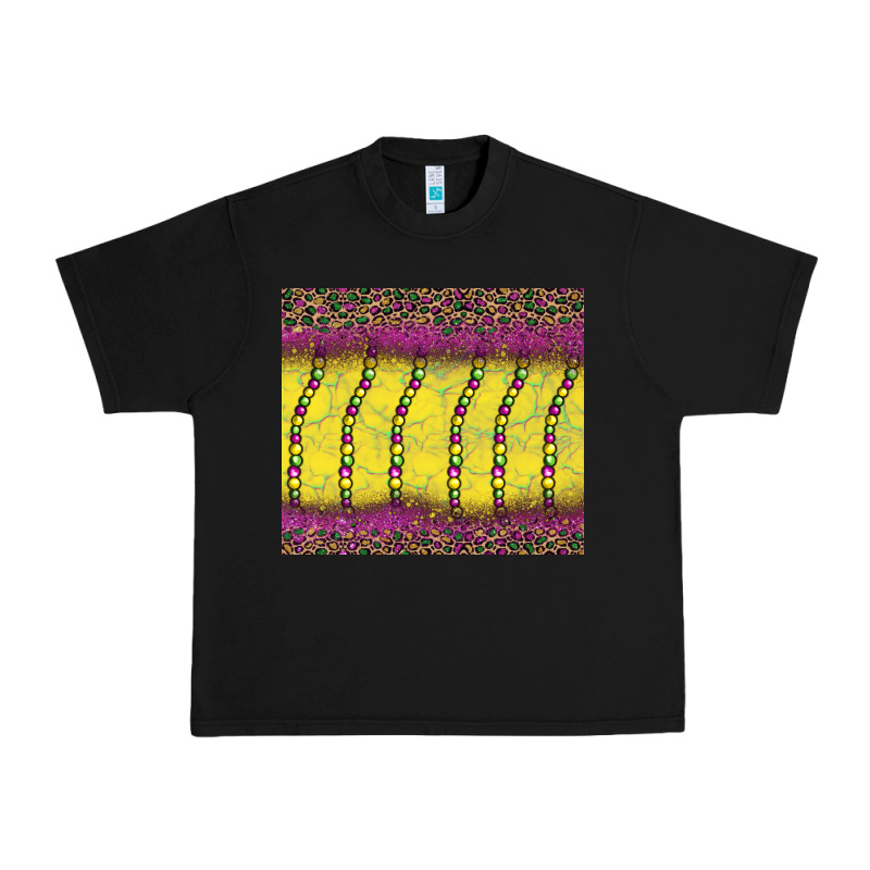 Mardi Gras Bead Leopard Urban Heavy Tee by BarkalooDesign | Teevron