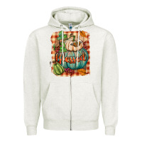 Oatmeal Heather Blessed Zipper Hoodie - BundleAndBundleShop