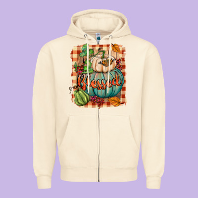 Blessed Zipper Hoodie Designed By Bundleandbundleshop