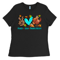 Black peace love thanksgiving Ladies Tee - Zillion Design Studio