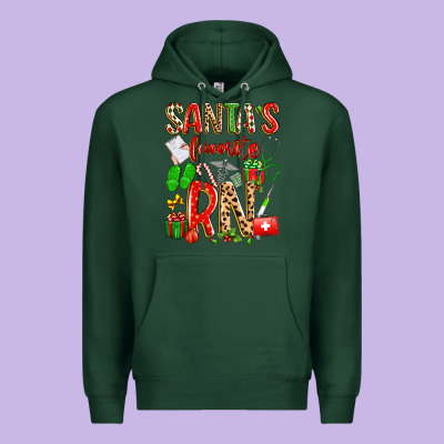 Santa's Favorite Rn Premium Hoodie Designed By Texasbilliewilder