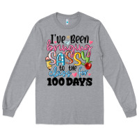 Heather Grey 100 days of school Long Sleeve Tee - MaliasSmallBusiness
