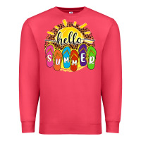 Cardinal hello summer with flip flops Premium Sweatshirt - NancyCooperArtShop