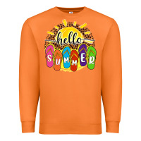 Carrot hello summer with flip flops Premium Sweatshirt - NancyCooperArtShop