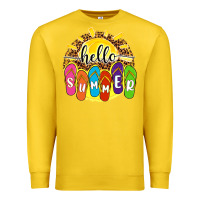 Lemon hello summer with flip flops Premium Sweatshirt - NancyCooperArtShop