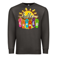 Smoke hello summer with flip flops Premium Sweatshirt - NancyCooperArtShop
