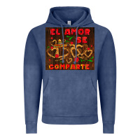 Vintage Denim el amor se comparte with churros Vintage Hoodie - AdoDesignShop