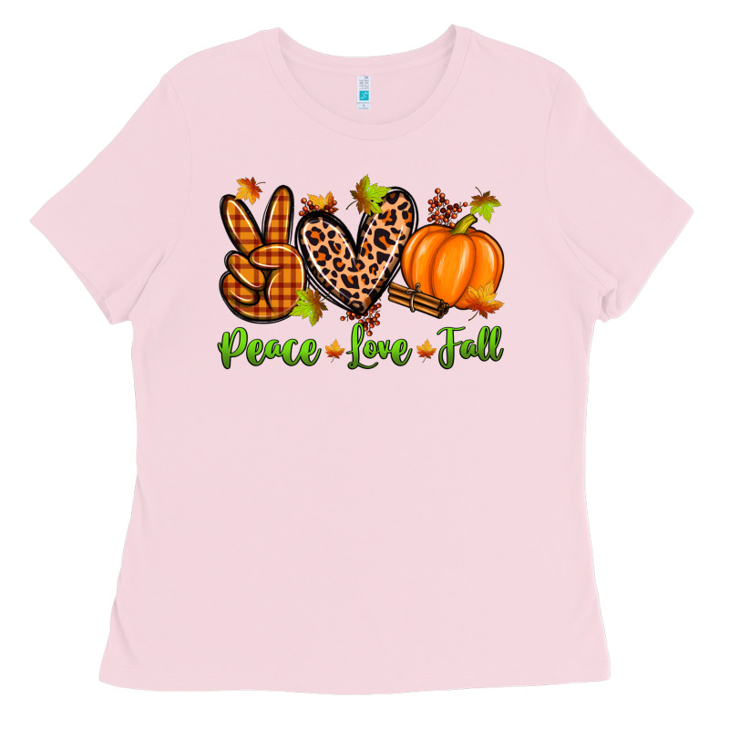 Peace Love Fall Ladies Tee by Zillion Design Studio | Teevron