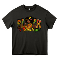 Asphalt Black is beautiful juneteenth Heavy Core Tee - Zillion Design Studio