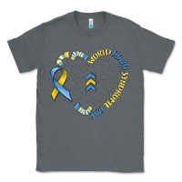 Charcoal Heather world down syndrome day Classic Tee - MaliasSmallBusiness