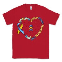 Red world down syndrome day Classic Tee - MaliasSmallBusiness