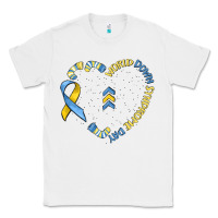 White world down syndrome day Classic Tee - MaliasSmallBusiness