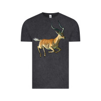 Vintage Black Impala Antelope Illustrations Vintage Tee - LillyAllenDesigns