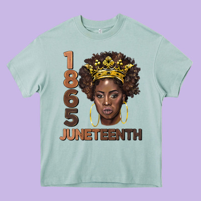 1865 Juneteenth Black Women Heavy Core Tee Designed By Barkaloodesign