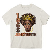 Cream 1865 juneteenth black women Heavy Core Tee - BarkalooDesign