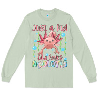 Matcha just a kid who loves axolotls Long Sleeve Tee - MaliasSmallBusiness