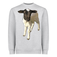 Heather Grey dorper baby sheep Heavyweight Sweatshirt - LillyAllenDesigns