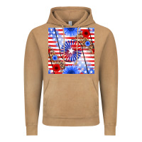 Vintage Camel patriotic usa flag and sunflower Vintage Hoodie - BundleAndBundleShop