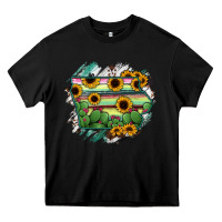 Black Iowa State Map Heavy Core Tee - RanaPortraitStore