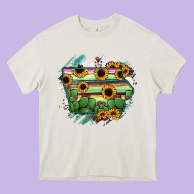 Iowa State Map Heavy Core Tee Designed By Ranaportraitstore
