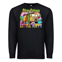 Black stay trippy little hippy Premium Sweatshirt - NancyCooperArtShop