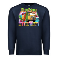 Navy stay trippy little hippy Premium Sweatshirt - NancyCooperArtShop