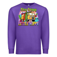 Purple stay trippy little hippy Premium Sweatshirt - NancyCooperArtShop