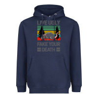 Navy Lıve Ugly Fake Your Death Heavyweight Hoodie - Bettercallsaul