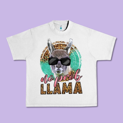 Western No Prob Llama Urban Heavy Tee Designed By Lillyallendesigns