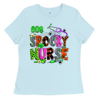 Baby Blue one spooky nurse Ladies Tee - Zillion Design Studio