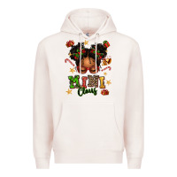 Pale Pink mini claus messy bun Premium Hoodie - texasbilliewilder