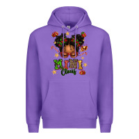 Purple mini claus messy bun Premium Hoodie - texasbilliewilder