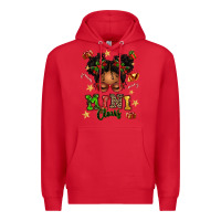 Red mini claus messy bun Premium Hoodie - texasbilliewilder
