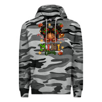 Slate Camo mini claus messy bun Premium Hoodie - texasbilliewilder