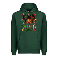 Sports Green mini claus messy bun Premium Hoodie - texasbilliewilder