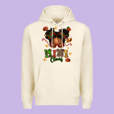 Mini Claus Messy Bun Premium Hoodie Designed By Texasbilliewilder