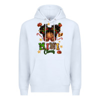 White mini claus messy bun Premium Hoodie - texasbilliewilder