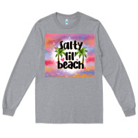 Heather Grey salty lil' beach Long Sleeve Tee - MaliasSmallBusiness