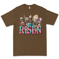 Cacao He is risen Easter Day Premium Tee - CowGirlArtShop