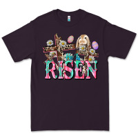 Plum He is risen Easter Day Premium Tee - CowGirlArtShop