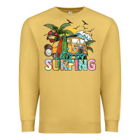 Antique Gold Let's go surfing Premium Sweatshirt - NancyCooperArtShop