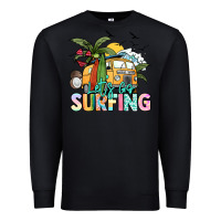 Black Let's go surfing Premium Sweatshirt - NancyCooperArtShop