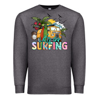 Charcoal Heather Let's go surfing Premium Sweatshirt - NancyCooperArtShop