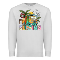 Dove Grey Let's go surfing Premium Sweatshirt - NancyCooperArtShop