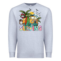 Heather Grey Let's go surfing Premium Sweatshirt - NancyCooperArtShop