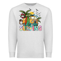 Oatmeal Heather Let's go surfing Premium Sweatshirt - NancyCooperArtShop
