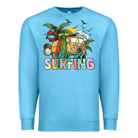 Ocean Blue Let's go surfing Premium Sweatshirt - NancyCooperArtShop
