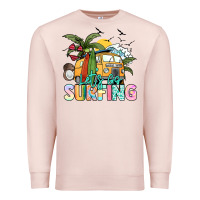 Pale Pink Let's go surfing Premium Sweatshirt - NancyCooperArtShop